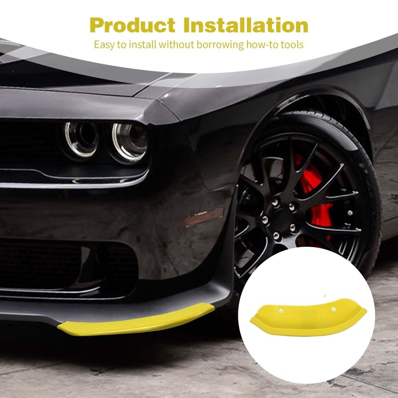 PDKLIN for Challenger Front Bumper Lip Splitter Protector Cover Trim