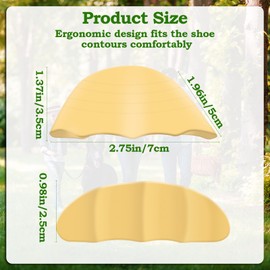 4 Pairs Shoe Filler Inserts, Anglecai Toe Filler Cushion Inserts for Loose Shoe Half Size Too Big to Make Fit