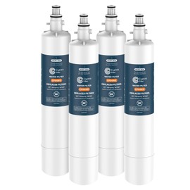 Crystala Filters Replacement for GE® RPWFE, RPWF (with CHIP) Refrigerator Water Filter, Compatible with WSG-4, WF277, GFE28GMKES, PFE28KBLTS, GYE22HMKES, DFE28JSKSS, GFE28GYNFS, GFD28GYNFS, 4 Pack