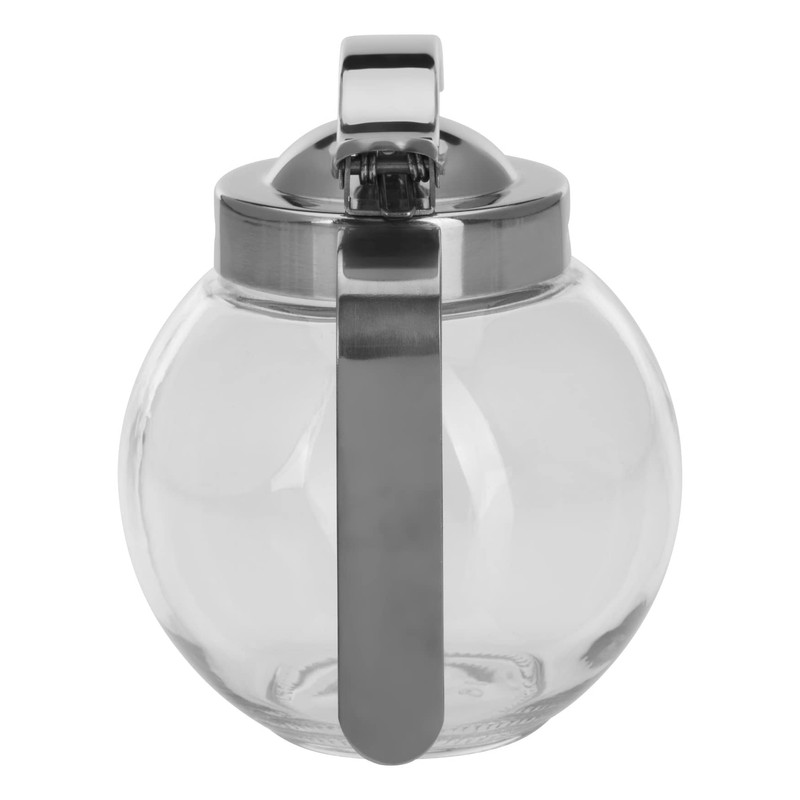 Westmark Sahnegießer/Honigspender, Fassungsvermögen: 250 ml, Glas/Rostfreier Edelstahl, Roma, Transparent/Silber, 65402260