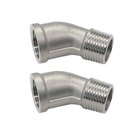 Beduan 45 Degree Street Elbow 3/4" NPT Male x 3/4" NPT Female Stainless Steel Cast Pipe Fittings for Water Fuel Air(Pack of 2)
