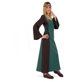 KarnevalsTeufel Medieval Maid Women's Costume Medieval Dress Women's Outfit Green Long (XL)