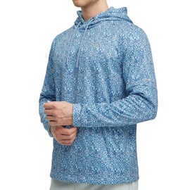 M MAELREG Hoodies for Men Golf Fleece Hooded Sweatshirts Dry Fit Lightweight Allover Print Midlayer Mens Hoodies Pullover