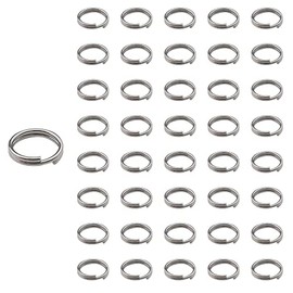 10mm 100pcs Split Rings Stainless Steel Double Loops Small Jump Ring Bulk Rings for DIY Arts Crafts Organization
