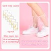 Card Shoe Covers， (Mid-calf transparent style) Pack of 6 Disposable