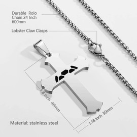 HOFOYA Sports Athletes Cross Pendant Necklace with Inspiring Bible Quote from Phil 4:13 Soccer Pendants, birthday Valentines Jewelry Gift for Men Women Teen Boys Girls,America soccer team gifts.