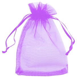 Allgala 100 Count Orangza Gift Party Favor Bags with Drawstring-6x8 Inch-Lavender-PF53315