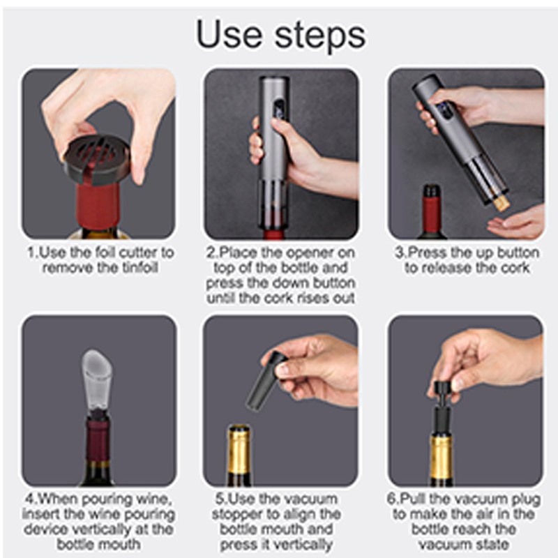 Electric Wine Opener - Automatic Opener with Foil Cutter |
