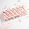 GEKUCAP Pink Clear Keycaps, Translucent Custom Keyboard Key Cap, MDA