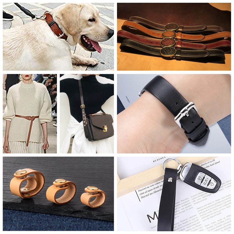 BENECREAT Leather Tape, Roll, Lychee Pattern, Single Sided Leather, Synthetic