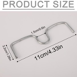 Tinoaly 50pcs Fruit Tree Puller Limb Spreader, 4.33x1.26in Galvanized M-Type Branch Trainer Angle Benders for Bonsai and Orchard Trees Adjustable Plant Support for Training & Higher Yield