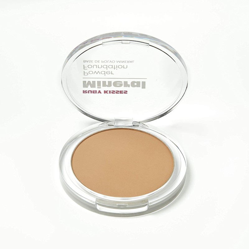 Ruby Kisses Mineral Pressed Powder Foundation, Medium to Full Coverage