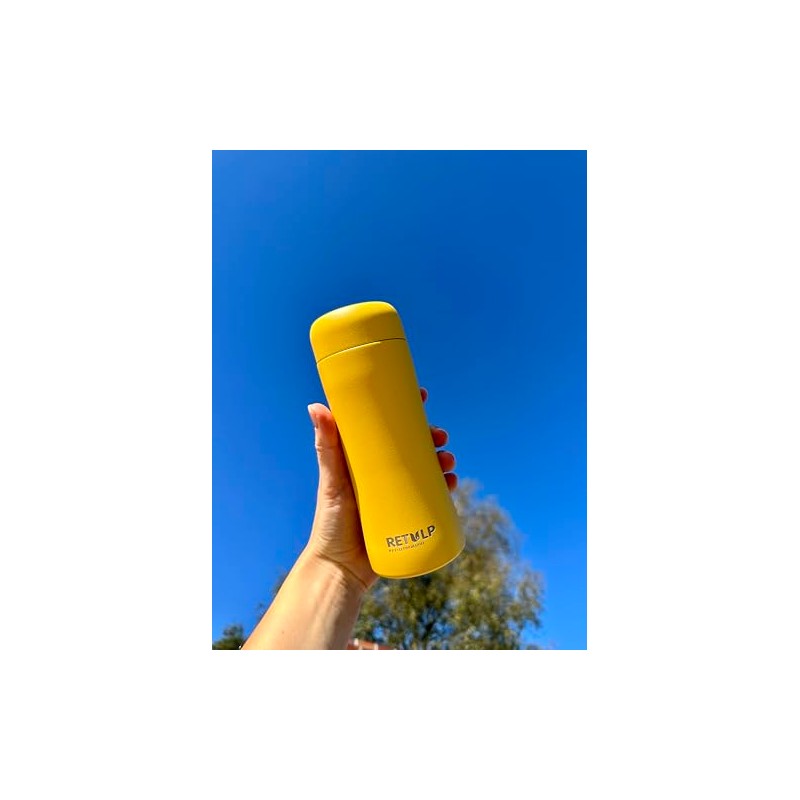 Retulp Simply Modern Tumbler, Thermos Tea Cup, Oker Yellow, Stainless