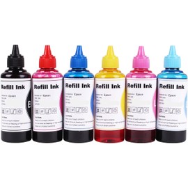 CoYlBod Refill Ink Kit for Photo R200 R220 R300 R300M R300C R320 INKJ T048120 T048220 T048320 T048420 48, for Refillable Cartridges or CISS