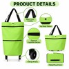 Foldable Shopping Cart Bag for Grocery Runs – 2-in-1 Rolling