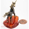 Solid Brass Amber Figurine of the Rainbow Unicorn Horse IronWork