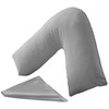 HOME ACE® Silver Easy Care Poly Cotton V Shaped Pillowcase,