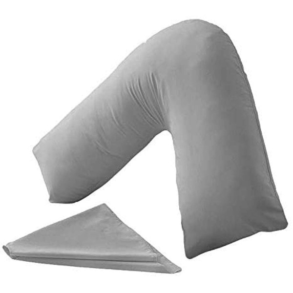 HOME ACE® Silver Easy Care Poly Cotton V Shaped Pillowcase,
