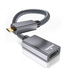 Micro HDMI Male to HDMI Female Cable Adapter,4K/60Hz 0.67 FT High Speed Standard Type D HDMI 2.0 Connector for Raspberry Pi 4 4b Model B,GoPro Black Hero 7 6,Sony Camera A6000 A6300,Nikon B500