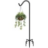 Garbuildman 92 Inch Tall Shepherd Hooks with 5-Forked Base, Adjustable