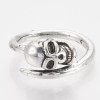 LZD Ring Alloy Finger Ring Skull Antique Silver Size 7