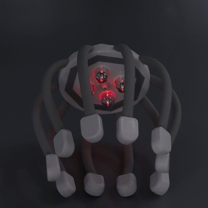 Electric Claw Head Massager with Heating 4 Modes Red LED