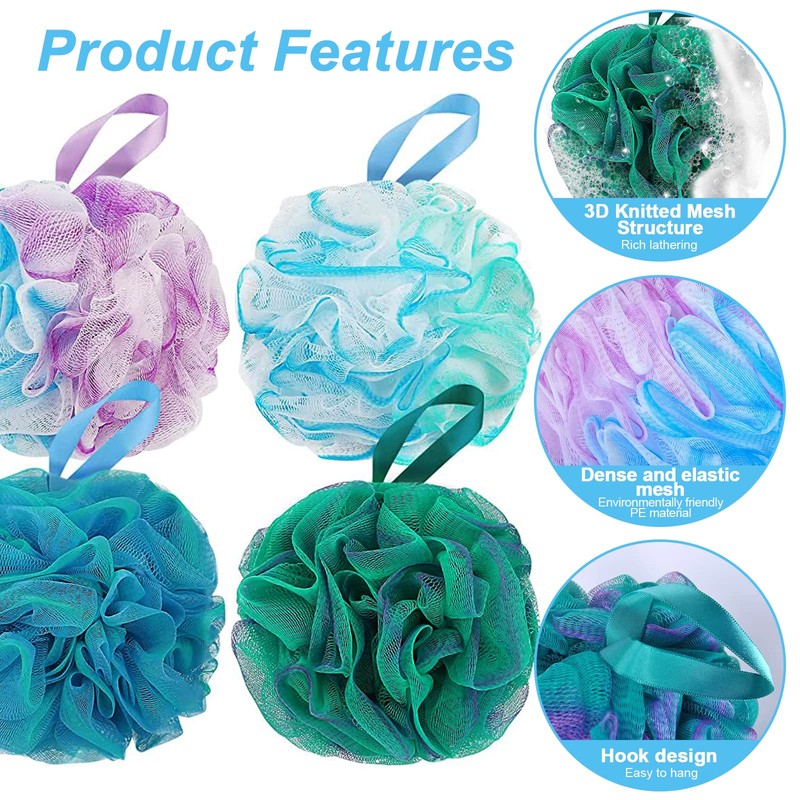 Body Scrubber Sponge, Loofah Bath Sponge, Wash Sponge for Body