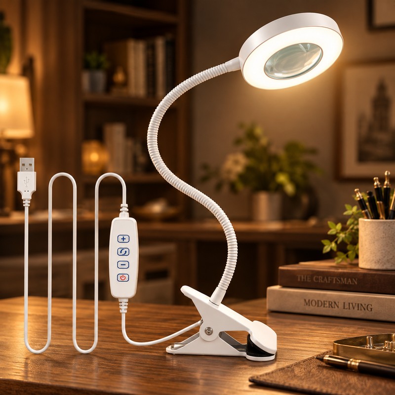 10X Magnifying Glass for Close-Up Work – 3 Color LED