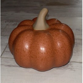 Threshold Ceramic Pumpkin Figural - Orange 5”Diameter; 3.5”Height - NEW