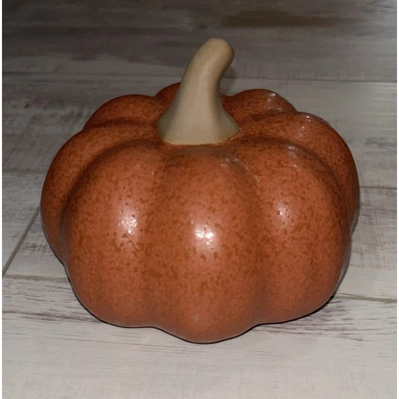 Threshold Ceramic Pumpkin Figural - Orange 5”Diameter; 3.5”Height - NEW