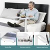 SMUG Overbed Bedside Table with Wheels, Hospital Over Bed Table