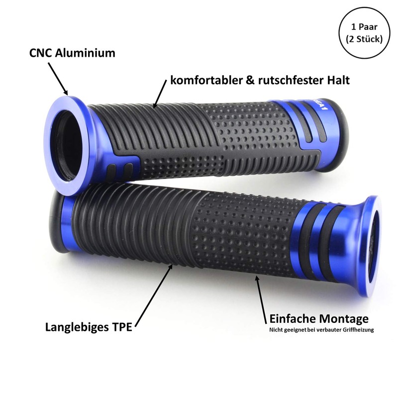 Area1 Universal Motorcycle Scooter Handlebar Grips Grip Rubbers Pack of