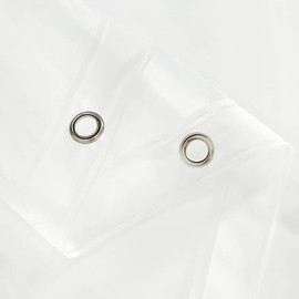 EurCross Clear Shower Curtain Liner 72x78,5 Magnets Weighted Bottom Heavy Duty Bathroom Shower Liner 78inches Long, Transparent EVA