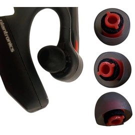 Rqker 3 Pcs S/M/L Soft Noise-Isolating Silicone In-Ear Eartips Compatible with PLT 5200 Legend, Black