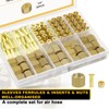 Siptenk 180PCS 1/4" Brass Compression Fittings Sleeves Ferrules Inserts Nuts