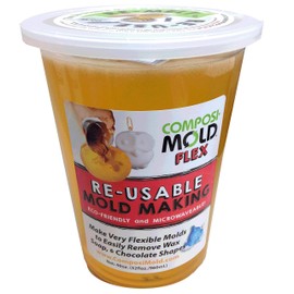 ComposiMold Flex Food Contact Safe Molding Gel 40 Ounce Re-usable Molding Material Reusable Molds for chocolate, soy wax, low melt soaps, and resins