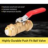 Push Fit Ball Valve 3/4 Inch Water Shut Off Valve