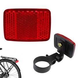 Kazeori Bicycle Rear Reflector Safety Warning Reflector Rear Warning High Intensity Reflective Rear Lamp Waterproof Easy Installation at Night Bad Weather Visible Bicycle Modification Road Bike 2.1 x