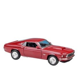 scale car model 1:24 For Ford Mustang Boss 429 1969 Vintage Car Alloy Die-casting Model Car Replica Car Mini Car collect vehicles (Color : Red)