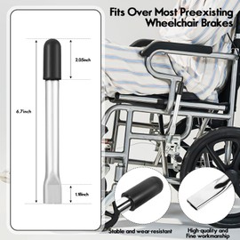K.H.chill 1 Pair Wheelchair Brake Extenders,Wheelchair Handle Extenders,Heavy Duty Iron with Ergonomic Grip,Universal Fit for Enhanced Mobility & Door Clearance