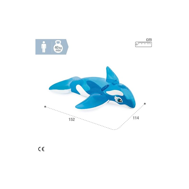 Intex 58523 Cabalgabile Orca, Azul, 1,52 m x 1,14 m