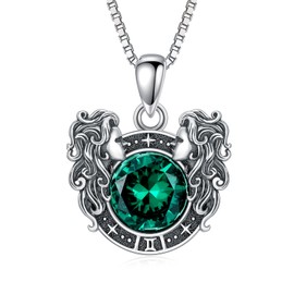 LONAGO Gemini Zodiac Sign Necklace Gemini Constellation Necklace Gift for Women (Gemini May)