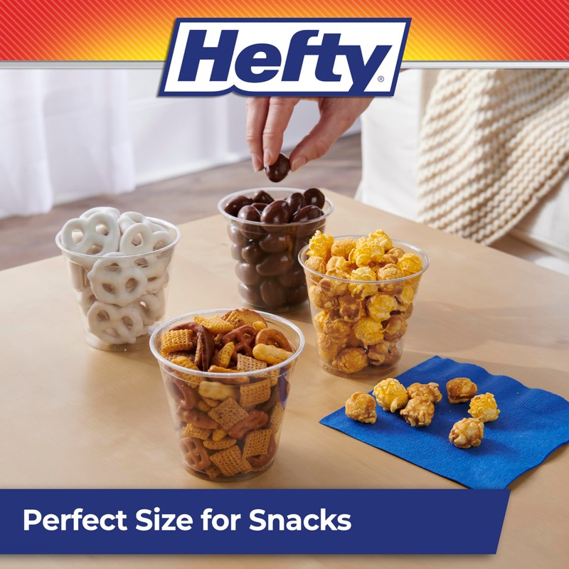 Hefty Party Perfect Clear Plastic Cups, Small Clear Cups for