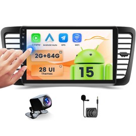 2+64GB Android Car Stereo for Subaru Legacy Outback 2005-2009 Wireless Carplay Android Auto, 9 Inch Touchscreen Car Radio GPS Navi WiFi Bluetooth Backup Camera FM RDS Radio EQ SWC