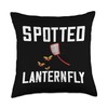 Spotted Lanternfly Trap Insect Spray Lantern Fly Throw Pillow