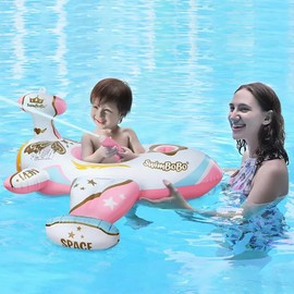 Children's Float, Baby Float, Cute Airplane, For Toddlers, Boys, Girls, For Baby Bath, Swimming, Swimming Pool, Summer Vacation, Pool, Outdoor, Hand Pump Included, For Children 1 - 4 Years Old