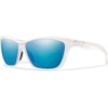 Smith Optics Aura Sunglasses, White, Polarized Blue Mirror