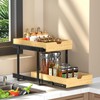 Dobyusf 2 Tier Wood Pull Out Cabinet Organizer(14" W X