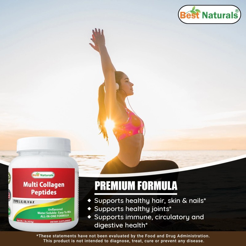 Best Naturals Multi Collagen Peptide Powder 1 Pound