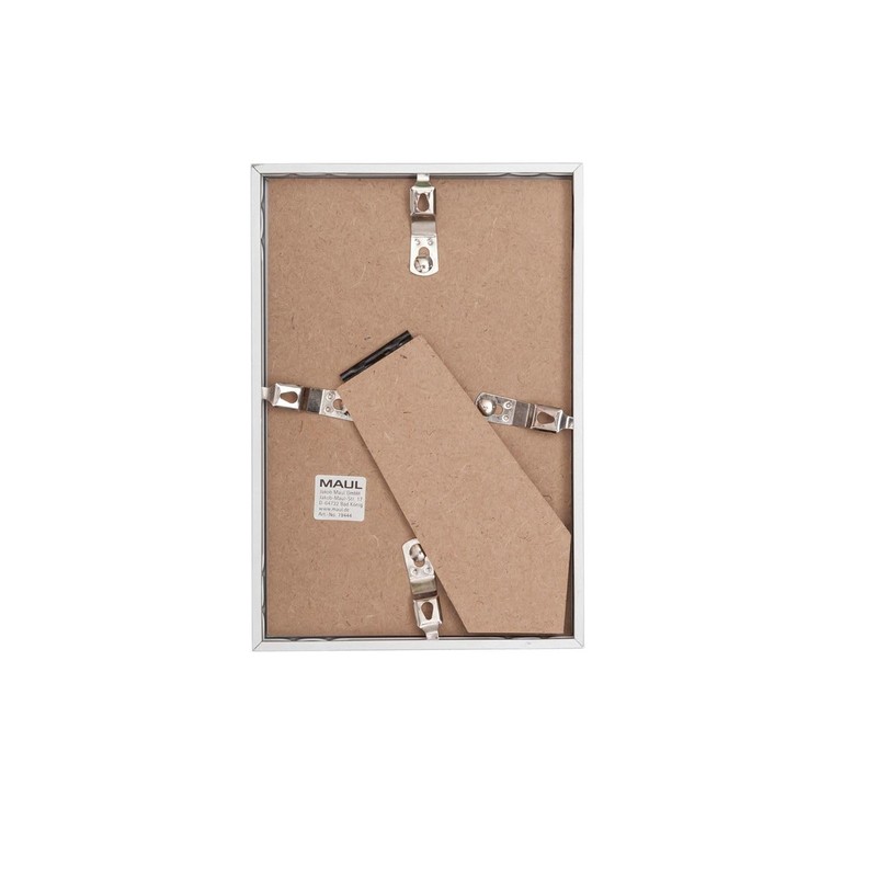 MAUL Picture Frame, Aluminium MDF Plastic Glass, White, 10 x